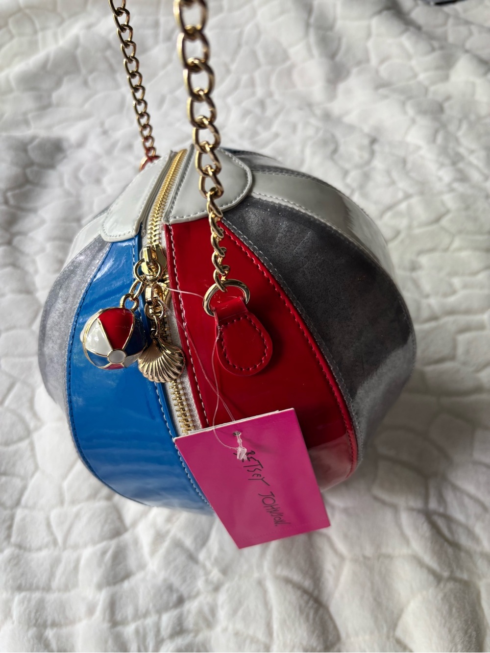 Betsey Johnson KITSCH HAVIN A BALL AMERICAN FLAG - Picture 3 of 12